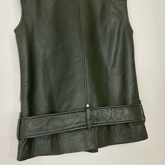 Walter Baker Edie Lamb Leather Vest in Basil - Picture 9 of 13